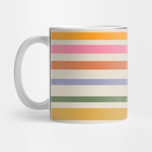 Abstract Rainbow Striped Pattern Retro 70s Mug